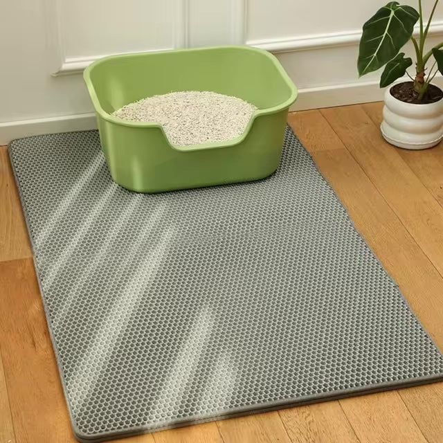 Cat Litter Mat Non Slip Big Pet Litter Box Filter Mat Double Layer